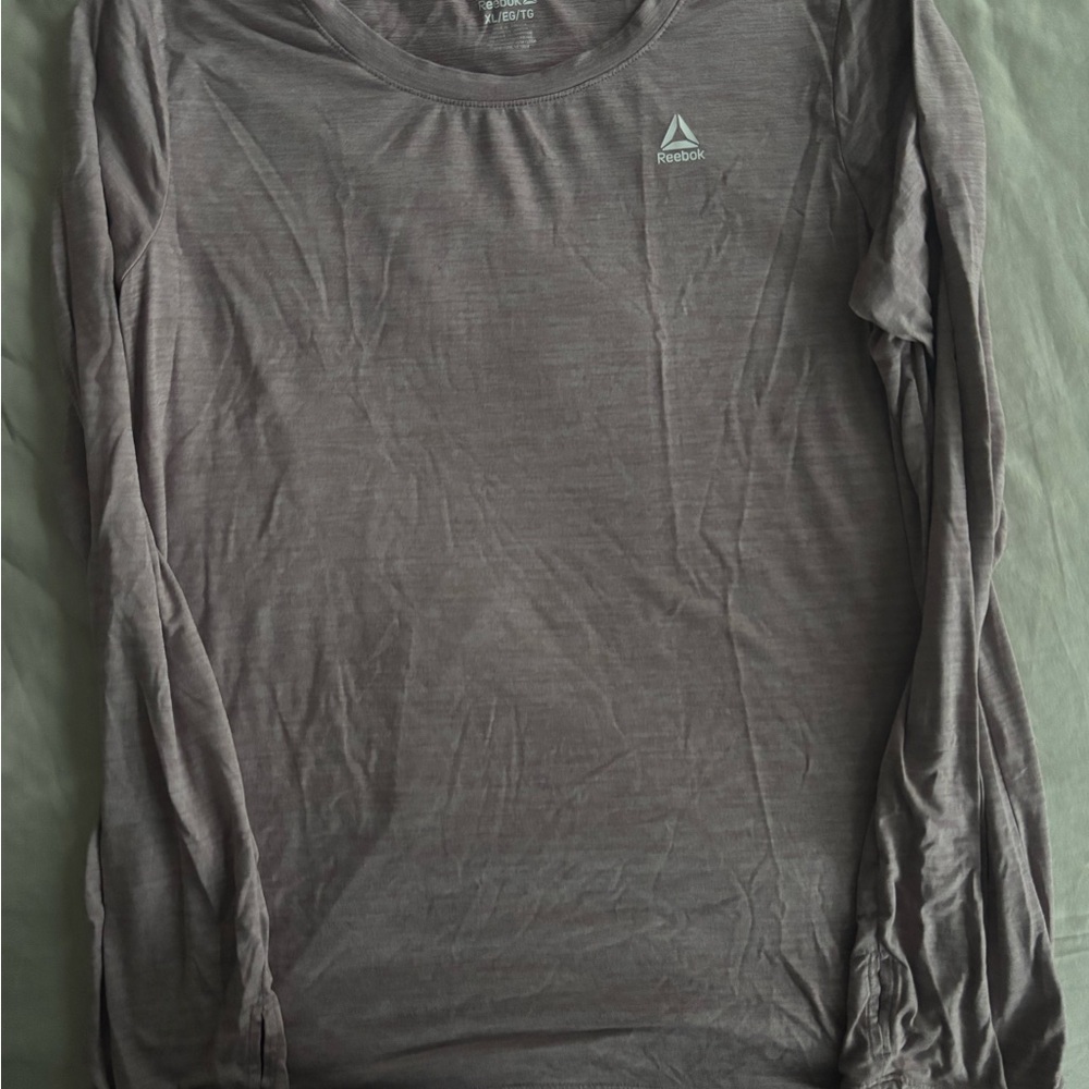Reebok light purple Long Sleeve running Shirt